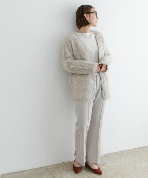 F by ROSSO(エフバイロッソ)の「F by ROSSO シープドッグシャギーカーディガン(カーディガン/ボレロ・レディース・ベージュ系その他/グレー・FREE)」の8枚目の写真