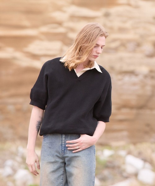LURAKU（ルラク）の「【LURAKU】dry touch Loose knit polo