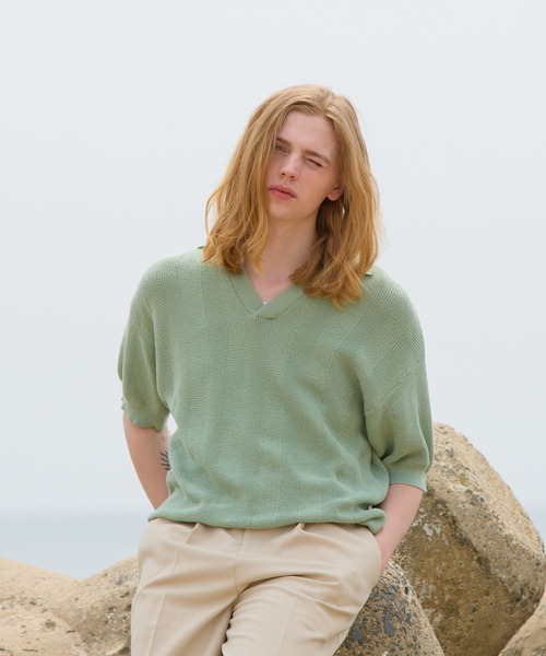 【LURAKU】ドライタッチニットポロシャツ LURAKU】dry touch knit polo shirt / ドライタッチニット