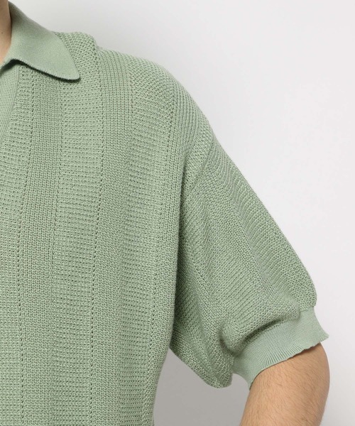 LURAKU(ルラク)の「【LURAKU】dry touch Loose knit polo shirt /ドライタッチルーズニットポロシャツ(ニット/セーター・メンズ・グリーン・MEDIUM)」の19枚目の写真