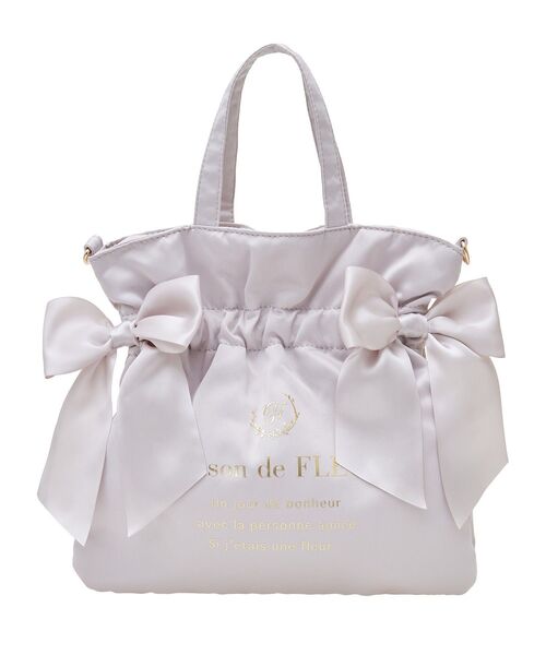 Maison de FLEUR(メゾンドフルール)の「ダブルリボン2Wayトートバッグ(ショルダーバッグ・レディース・ピンク系その他3/ネイビー/ピンク/ブラック・FREE)」の18枚目の写真