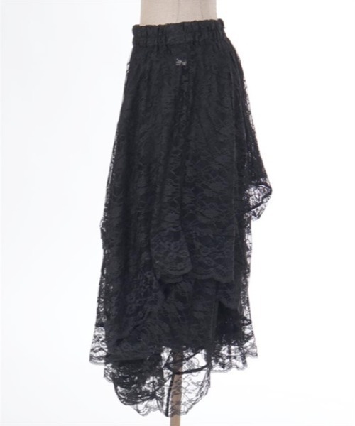 axes femme（アクシーズファム）の「ペチ付イレヘムレーススカート（スカート・レディース・ブラック/ホワイト・FREE）」の9枚目の写真