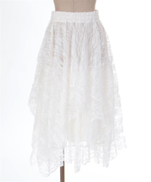 axes femme（アクシーズファム）の「ペチ付イレヘムレーススカート（スカート・レディース・ブラック/ホワイト・FREE）」の17枚目の写真