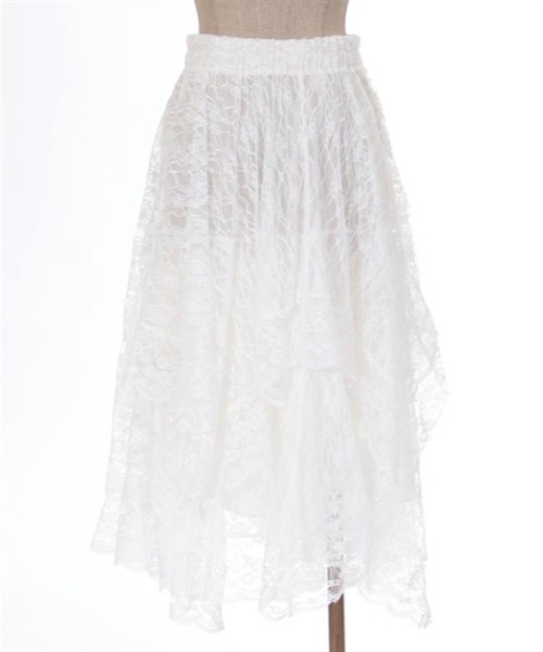 axes femme（アクシーズファム）の「ペチ付イレヘムレーススカート（スカート・レディース・ブラック/ホワイト・FREE）」の19枚目の写真