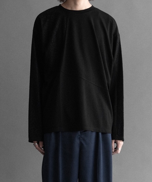 PHILTHEORY（フィルセオリー）の「Lace switch cut-sew/レーススイッチカットソー（Tシャツ/カットソー・メンズ・ブラック/ホワイト・2/1/3）」の17枚目の写真