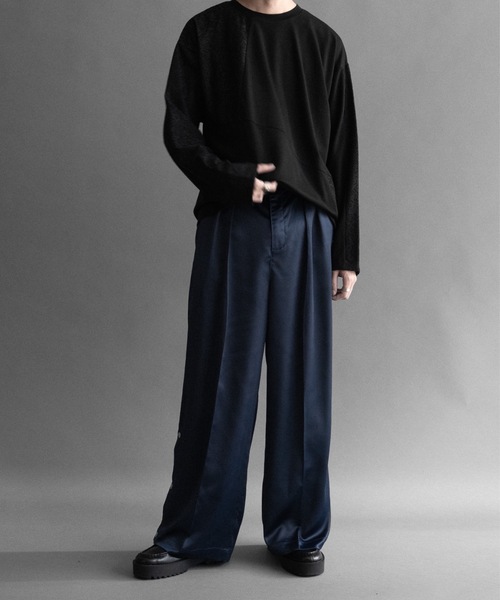 PHILTHEORY（フィルセオリー）の「Lace switch cut-sew/レーススイッチカットソー（Tシャツ/カットソー・メンズ・ブラック/ホワイト・2/1/3）」の21枚目の写真