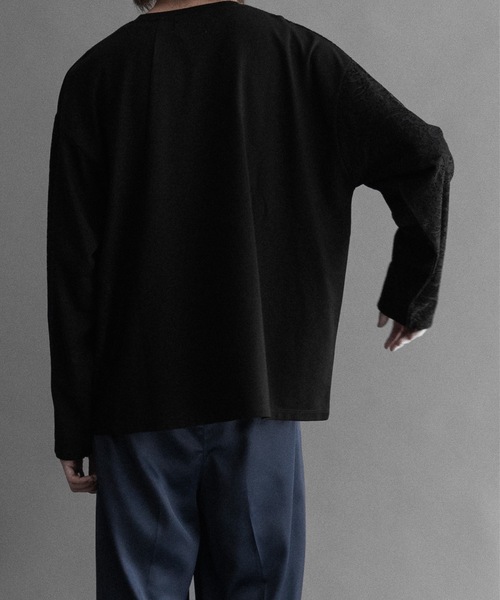 PHILTHEORY（フィルセオリー）の「Lace switch cut-sew/レーススイッチカットソー（Tシャツ/カットソー・メンズ・ブラック/ホワイト・2/1/3）」の19枚目の写真