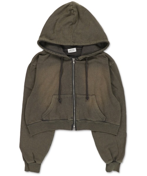 SPINNS（スピンズ）の「パウダー加工 Wジップショート丈スウェット（パーカー・レディース・スミクロ/ネイビー/ボルドー・ONESIZE）」の10枚目の写真