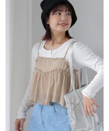 ehka sopo | 前後2WAYチュールベロアビスチェ(Tシャツ/カットソー)