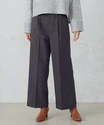 COMME CA MODELS | シャンブレー センタープレス ワイドパンツ(その他パンツ)