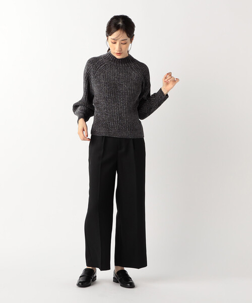 COMME CA MODELS（コムサモデルズ）の「シャンブレー センタープレス ワイドパンツ（その他パンツ・レディース・チャコール/ブラック・X-SMALL/SMALL/MEDIUM/LARGE/X-LARGE）」の10枚目の写真