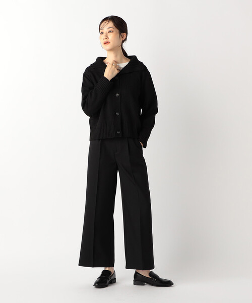 COMME CA MODELS（コムサモデルズ）の「シャンブレー センタープレス ワイドパンツ（その他パンツ・レディース・チャコール/ブラック・X-SMALL/SMALL/MEDIUM/LARGE/X-LARGE）」の11枚目の写真