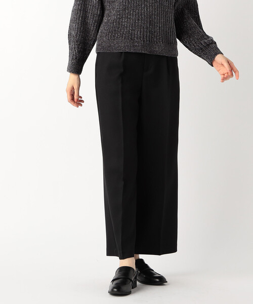 COMME CA MODELS（コムサモデルズ）の「シャンブレー センタープレス ワイドパンツ（その他パンツ・レディース・チャコール/ブラック・X-SMALL/SMALL/MEDIUM/LARGE/X-LARGE）」の12枚目の写真