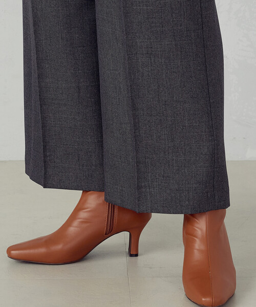 COMME CA MODELS（コムサモデルズ）の「シャンブレー センタープレス ワイドパンツ（その他パンツ・レディース・チャコール/ブラック・X-SMALL/SMALL/MEDIUM/LARGE/X-LARGE）」の18枚目の写真