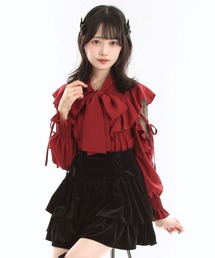 DearMyLoveRose（ディアマイラブローズ）の「ショルダーレースフリルリボンブラウス（シャツ/ブラウス）」