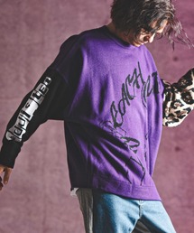 GLIMCLAP（グリムクラップ）の「mn3040- Switching pattern oversized sweater ニット（ニット/セーター）」