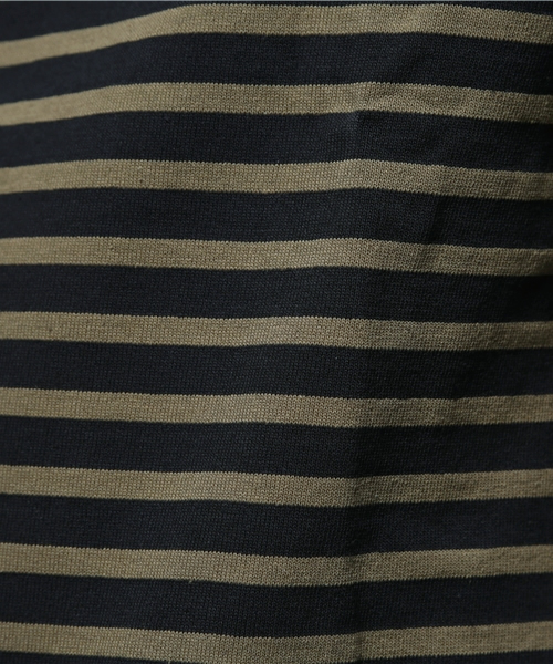 ORCIVAL（オーシバル）の「【ORCIVAL】ボーダーボートネック（Tシャツ/カットソー・メンズ・オフホワイト/ネイビー/グレー/ブラック・MEDIUM/LARGE）」の14枚目の写真