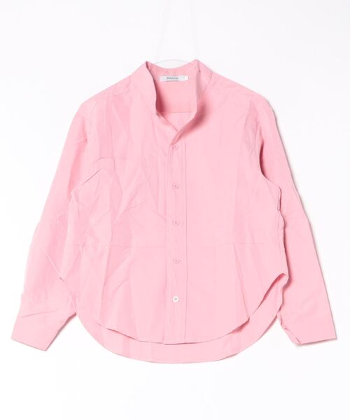 Mayree】ピンク スキッパーデザイン シャツ ブラウス（シャツ/ブラウス