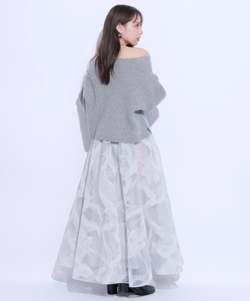 Mystrada（マイストラーダ）の「ベールフロッキースカート（スカート・レディース・グレイッシュベージュ/ブラウン・34/36/38）」の9枚目の写真