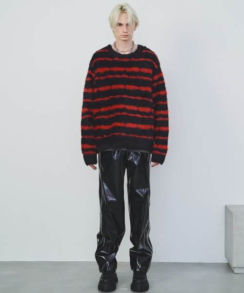 【セール】AFF AIVER フェザーヤーンディストーションボーダーニット（ニット/セーター）｜AFF AIVER（エイエフエフアイバー）