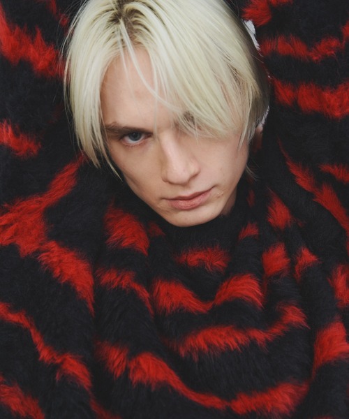 【セール】AFF AIVER フェザーヤーンディストーションボーダーニット（ニット/セーター）｜AFF AIVER（エイエフエフアイバー）