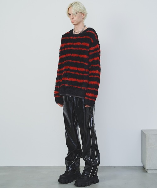 【セール】AFF AIVER フェザーヤーンディストーションボーダーニット（ニット/セーター）｜AFF AIVER（エイエフエフアイバー）