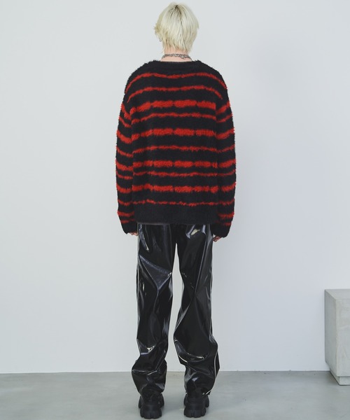 【セール】AFF AIVER フェザーヤーンディストーションボーダーニット（ニット/セーター）｜AFF AIVER（エイエフエフアイバー）