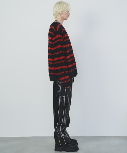 【セール】AFF AIVER フェザーヤーンディストーションボーダーニット（ニット/セーター）｜AFF AIVER（エイエフエフアイバー）