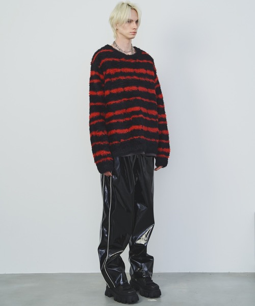 【セール】AFF AIVER フェザーヤーンディストーションボーダーニット（ニット/セーター）｜AFF AIVER（エイエフエフアイバー）