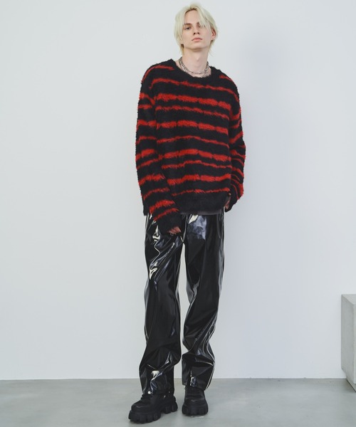 【セール】AFF AIVER フェザーヤーンディストーションボーダーニット（ニット/セーター）｜AFF AIVER（エイエフエフアイバー）