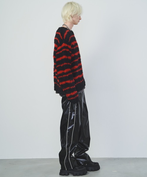 【セール】AFF AIVER フェザーヤーンディストーションボーダーニット（ニット/セーター）｜AFF AIVER（エイエフエフアイバー）