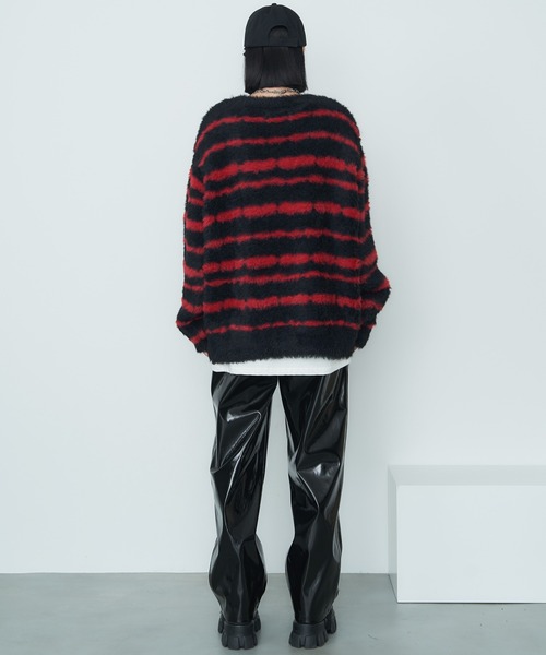 【セール】AFF AIVER フェザーヤーンディストーションボーダーニット（ニット/セーター）｜AFF AIVER（エイエフエフアイバー）