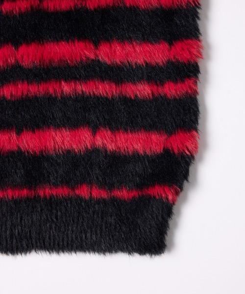 【セール】AFF AIVER フェザーヤーンディストーションボーダーニット（ニット/セーター）｜AFF AIVER（エイエフエフアイバー）