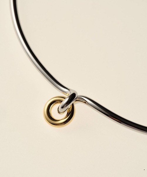 ANOH（アノー）の「コンビカラーリングチョーカー（チョーカー・レディース・シルバー×ゴールド・FREE）」の20枚目の写真