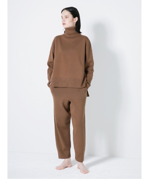 KEnTe（ケンテ）の「Simple Cotton Knit Pants（その他パンツ・レディース・ベージュ/ブラック/ブラウン/グリーン・M）」の5枚目の写真