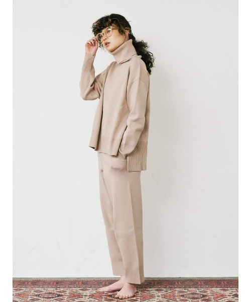 KEnTe（ケンテ）の「Simple Cotton Knit Pants（その他パンツ・レディース・ベージュ/ブラック/ブラウン/グリーン・M）」の7枚目の写真