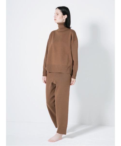 KEnTe（ケンテ）の「Simple Cotton Knit Pants（その他パンツ・レディース・ベージュ/ブラック/ブラウン/グリーン・M）」の6枚目の写真