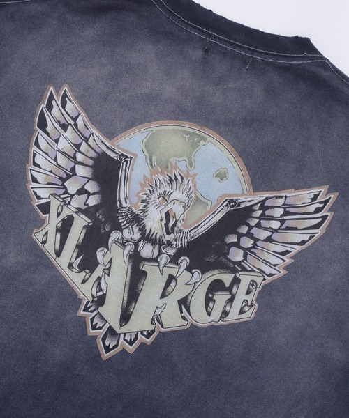 大人気 XLARGE EAGLE WINGS TO THE WORLD L/S TEE インパクト◎ EAGLE WINGS TO THE WORLD L/S TEE（Tシャツ/カットソー