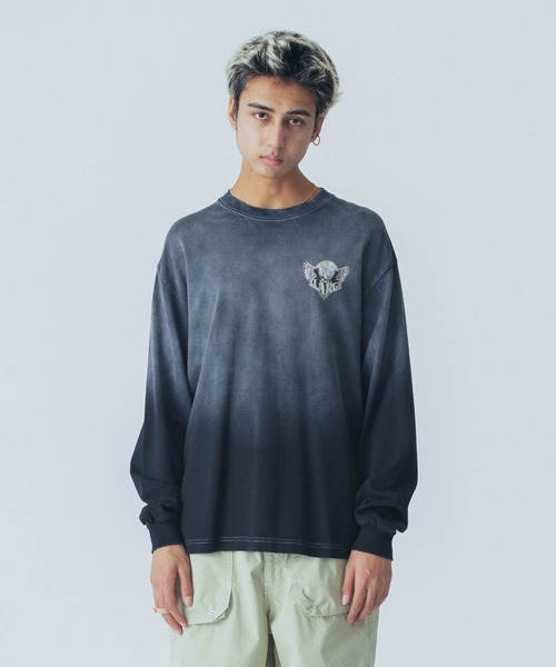 XLARGE(エクストララージ)の「EAGLE WINGS TO THE WORLD L/S TEE(Tシャツ/カットソー・メンズ・ブラック/グリーン/ネイビー・XL/L/M/S)」の6枚目の写真