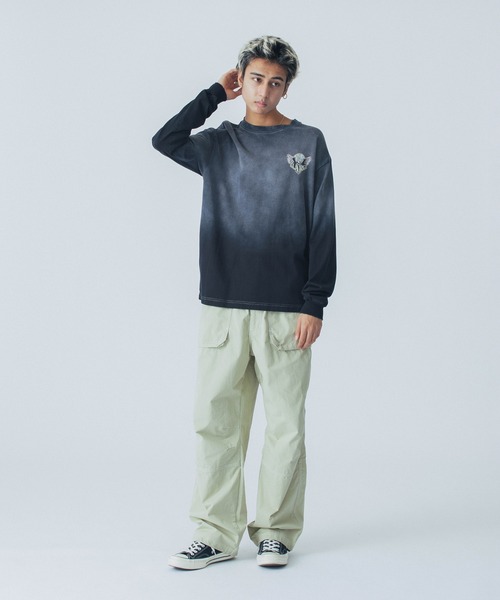 XLARGE(エクストララージ)の「EAGLE WINGS TO THE WORLD L/S TEE(Tシャツ/カットソー・メンズ・ブラック/グリーン/ネイビー・XL/L/M/S)」の8枚目の写真