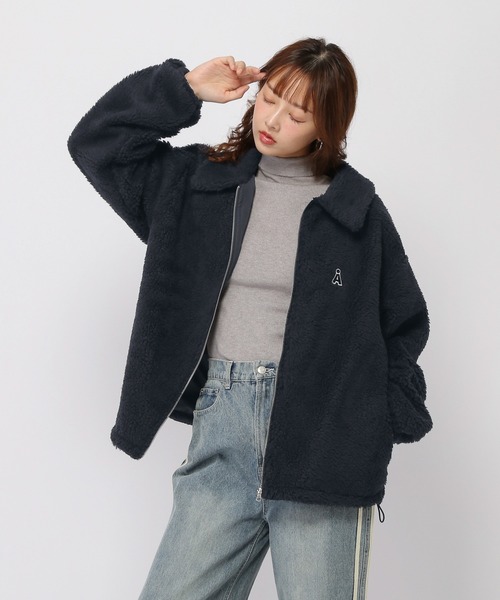 セール】【UNISEX】ALAND／Aロゴワッペンボアブルゾン（ブルゾン