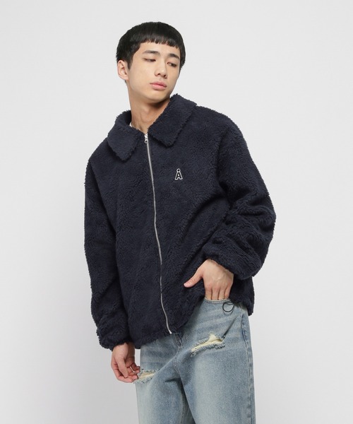 ALAND(エーランド)の「【UNISEX】ALAND/Aロゴワッペンボアブルゾン(ブルゾン・レディース・ネイビー/ベージュ・LARGE/MEDIUM)」の22枚目の写真