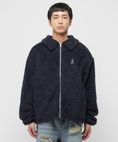 セール】【UNISEX】ALAND／Aロゴワッペンボアブルゾン（ブルゾン