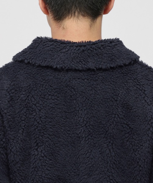 ALAND(エーランド)の「【UNISEX】ALAND/Aロゴワッペンボアブルゾン(ブルゾン・レディース・ネイビー/ベージュ・LARGE/MEDIUM)」の13枚目の写真