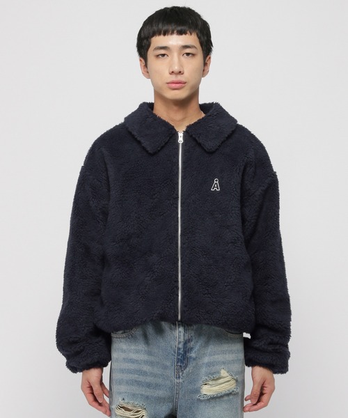 ALAND(エーランド)の「【UNISEX】ALAND/Aロゴワッペンボアブルゾン(ブルゾン・レディース・ネイビー/ベージュ・LARGE/MEDIUM)」の6枚目の写真
