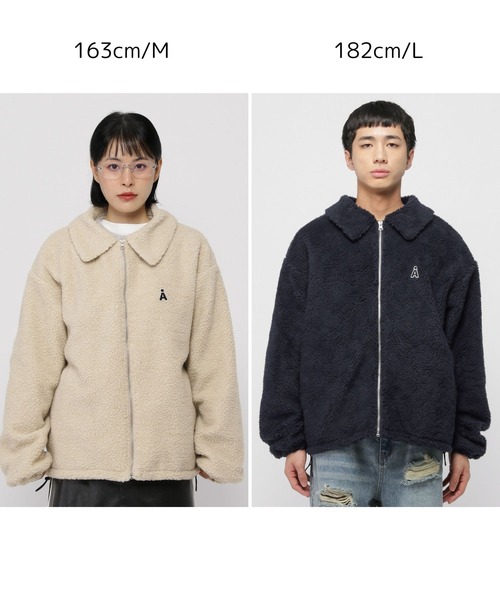 セール】【UNISEX】ALAND/Aロゴワッペンボアブルゾン(ブルゾン セール】【UNISEX】ALAND/Aロゴワッペンボアブルゾン(ブルゾン