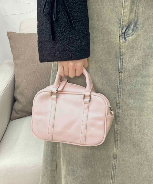 apres jour clair（アプレジュールクレア）の「【apres jour clair×ARIAZ】ミニボストンバッグ（ハンドバッグ・レディース・ブラック/ピンク・FREE）」の8枚目の写真