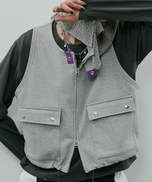 AIVER（アイバー）の「AIVER　ヘビースウェットショートベスト（スウェット・メンズ・チャコールグレー/グレー/ブラック・SMALL/LARGE/MEDIUM）」の13枚目の写真