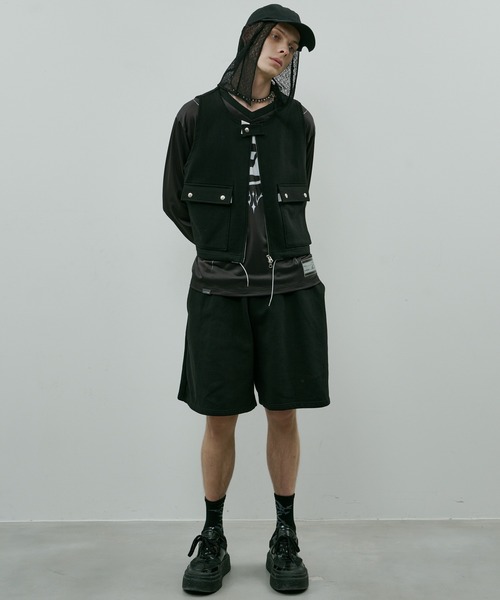 AIVER（アイバー）の「AIVER　ヘビースウェットショートベスト（スウェット・メンズ・チャコールグレー/グレー/ブラック・SMALL/LARGE/MEDIUM）」の8枚目の写真