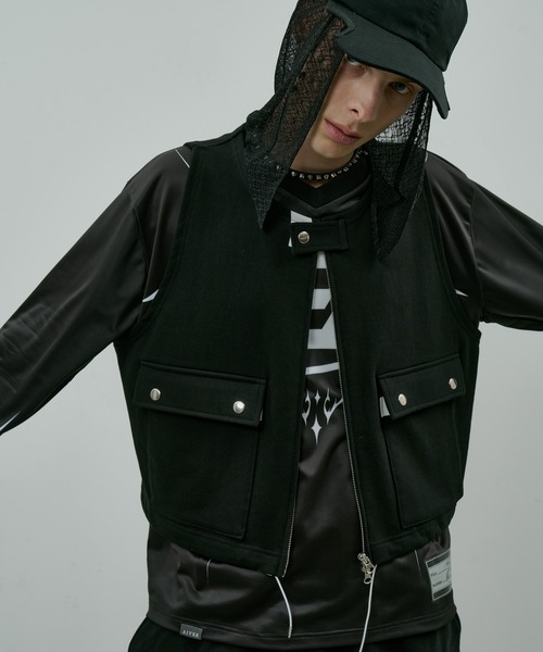 AIVER（アイバー）の「AIVER　ヘビースウェットショートベスト（スウェット・メンズ・チャコールグレー/グレー/ブラック・SMALL/LARGE/MEDIUM）」の4枚目の写真